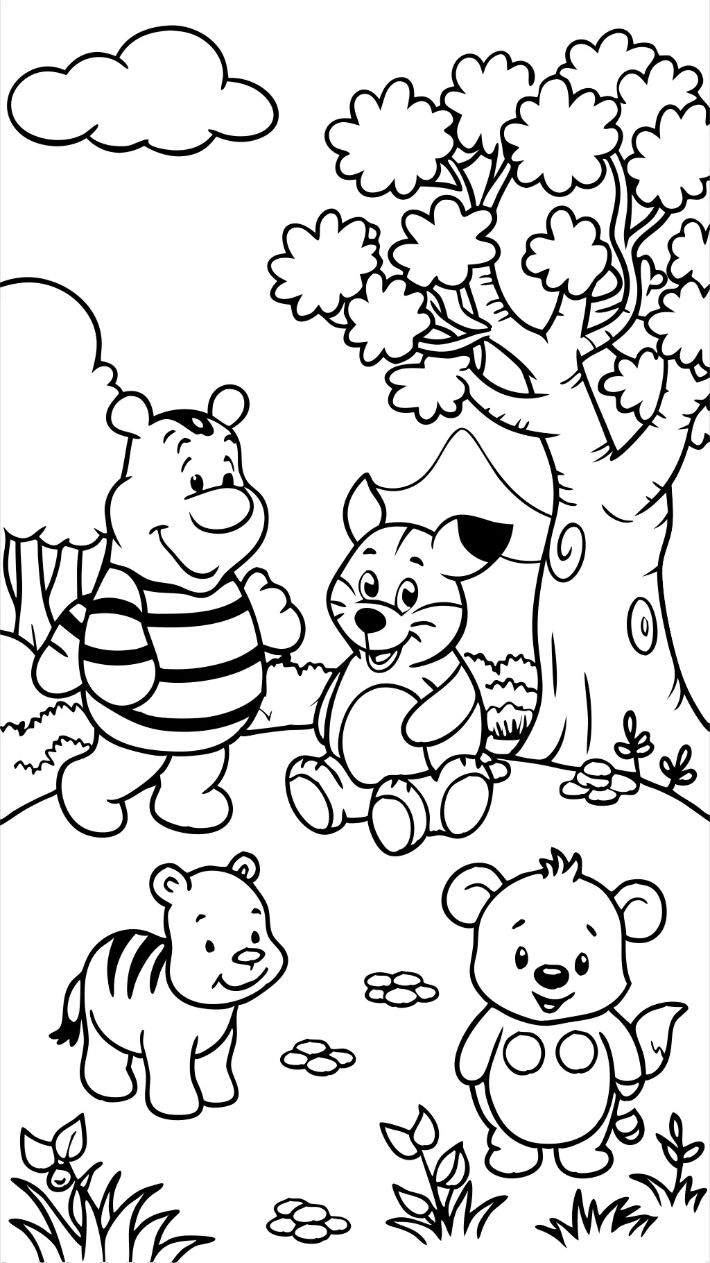 pages à colorier imprimables de Winnie the Pooh